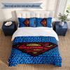 Superman 3‑Piece Bedding Set Soft Microfiber Duvet Cover Pillowcases Comfortable Bed Linen for Bedroom Decoration