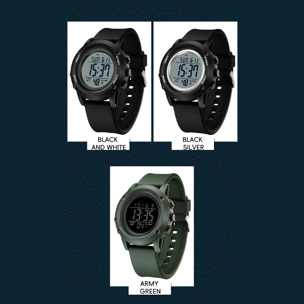 SANDA Outdoor Sports Watch LED Digital Display Electronic Watch Luminous Alarm Clock Trendy Electronic Watch