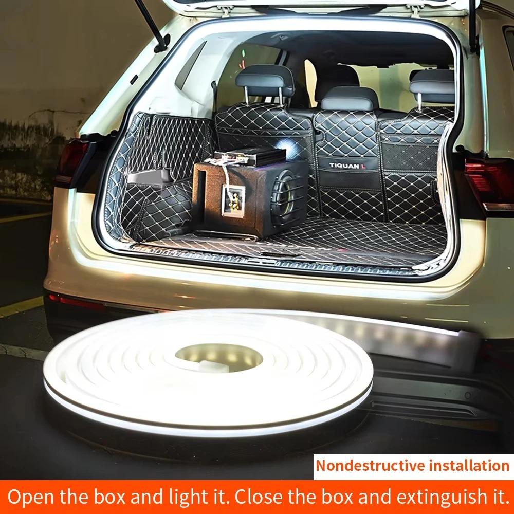 New Car Trunk LED Strip Lights Trunk Lighting Interior Decoration DIY Ambient Light Strips Tailgate Light Strip Auto Accessories