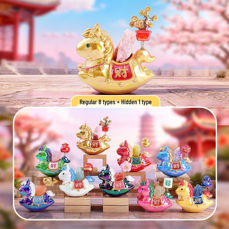 Qingqiu Nine-Tailed Fox Blind Box Figurine - Trendy New Year Gift & Desktop Decoration