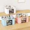 Plastic Desktop Drawer Storage Box, Pen Box, Multi-grid Storage, Finishing Box, Kindergarten Classification, Grid Storage Box