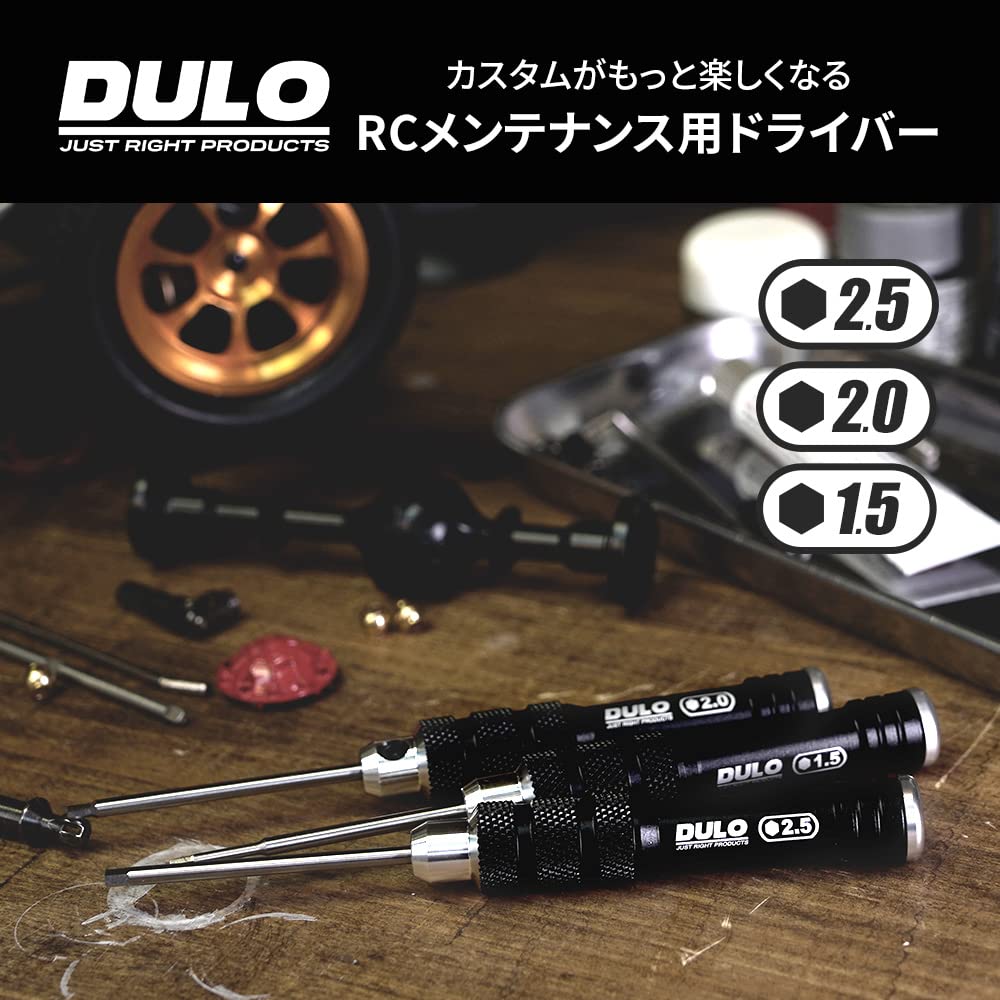 RAYWOOD DULO RC Maintenance Mini Screwdriver Set for RC Car and Drone Setup Steel Repair, Maintenance, Radio-Controlled (HEX, Gray)
