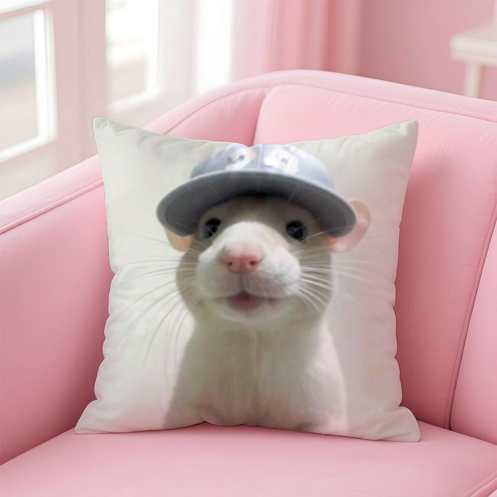 Kwaii Anime Niedliche Maus Kissenbezug Kissenhülle Kurzer Plüsch Verdeckter Reißverschluss Raum Sofa Kissenbezug