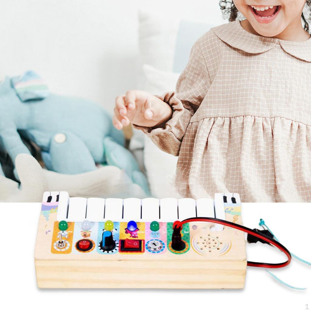 Busy Board DIY Příslušenství Spínač Piano Učení Dovednosti Hračka Montessori pro Děti Batolata