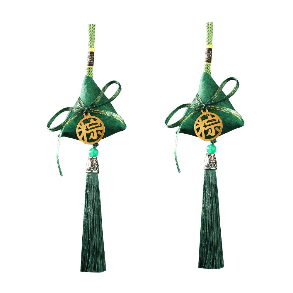 2PCS Triangular Zongzi-Shaped Scented Pouches Simulated Traditional Dragon Boat Festival Scented Pouches Chinese Style