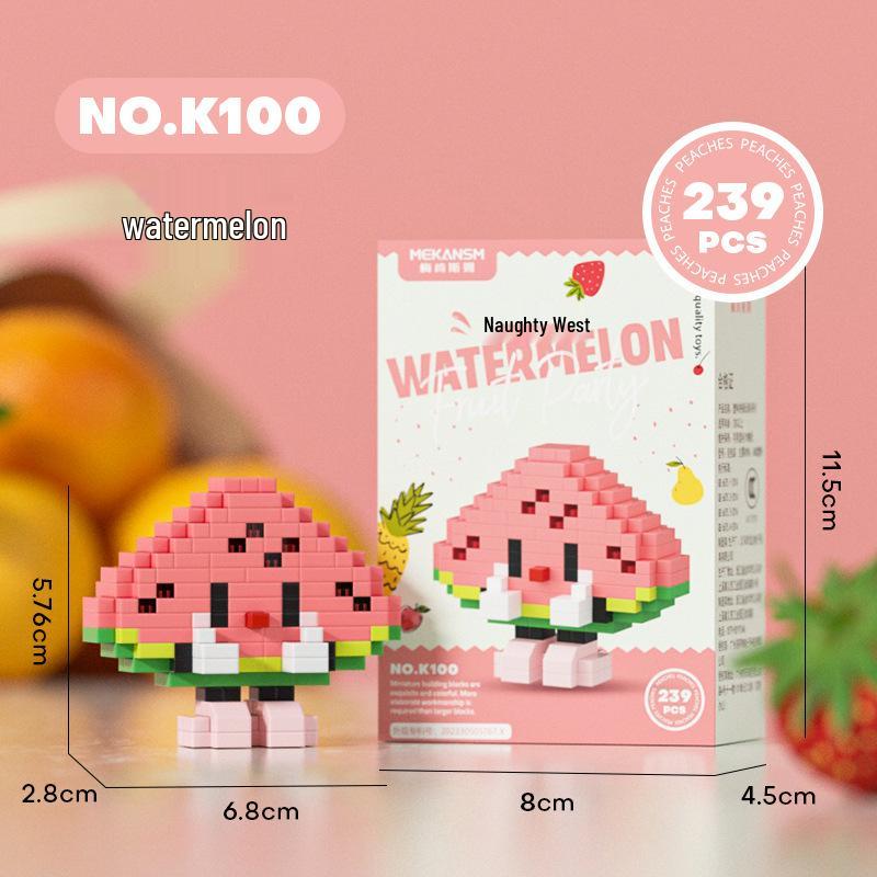 Meikensim Micro-Particle Interlocking Building Blocks - Summer Fruit Party Series (K98-109)