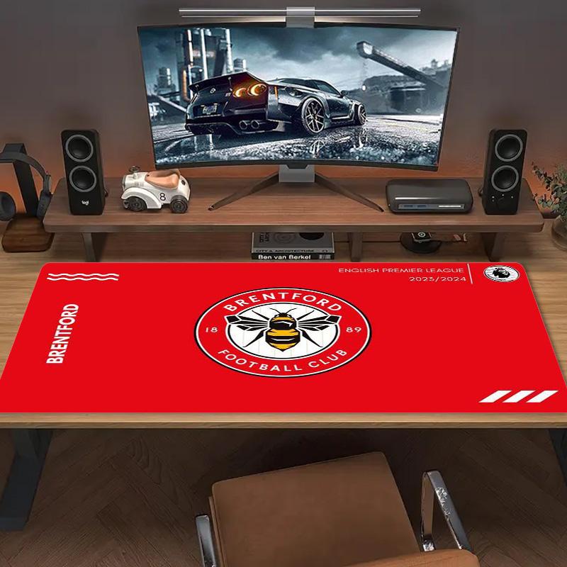 Brentford FC Color Mouse Pad Large Gaming Table Cushion Non-slip Laptop Tablet Big Mousepad XXL Mat Mini PC Playmat With Lock Edge