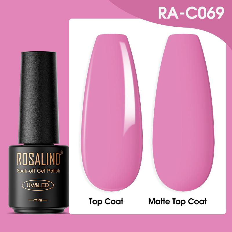 ROSALIND 7ML Rosa Lila Farbserie Nagelgel Soak-off UV-LED-Lampe Permanenter Nagel