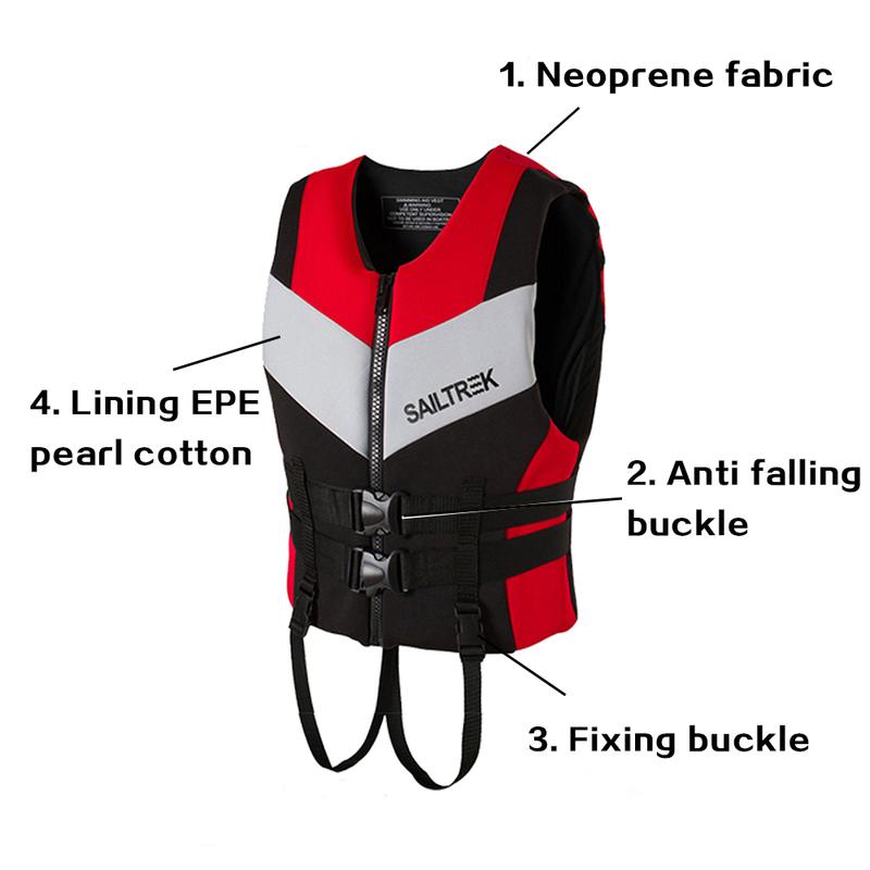 Water Sports Fishing Water Ski Vest Kayaking Boating Swimming Drifting Safety Vest Adults Life Jacket Neoprene Safety Life Vest