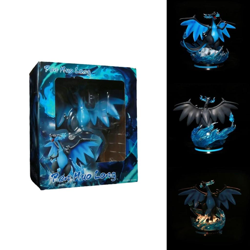 Atemberragendes Ei Mega-Glurak Leuchtet im Dunkeln PVC Figur Sammlerstück Anime Modell