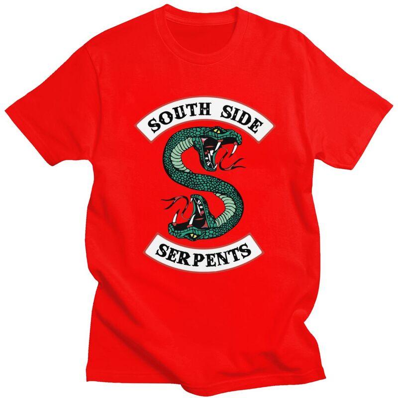 Мужская футболка Riverdale South Side Serpent Змея, короткий рукав, хлопок, повседневная, свободный крой S
