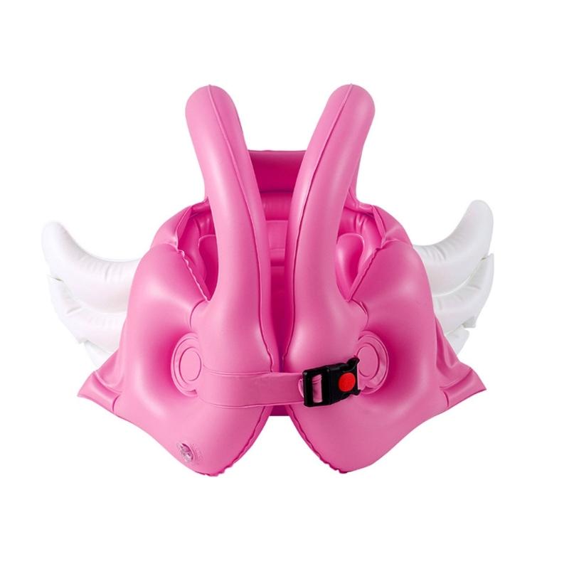 Kids Swim Vest Inflatable Safety Swim Jackets Buoyancy Aid with Safety Strap For Pool Beach Water Activity M