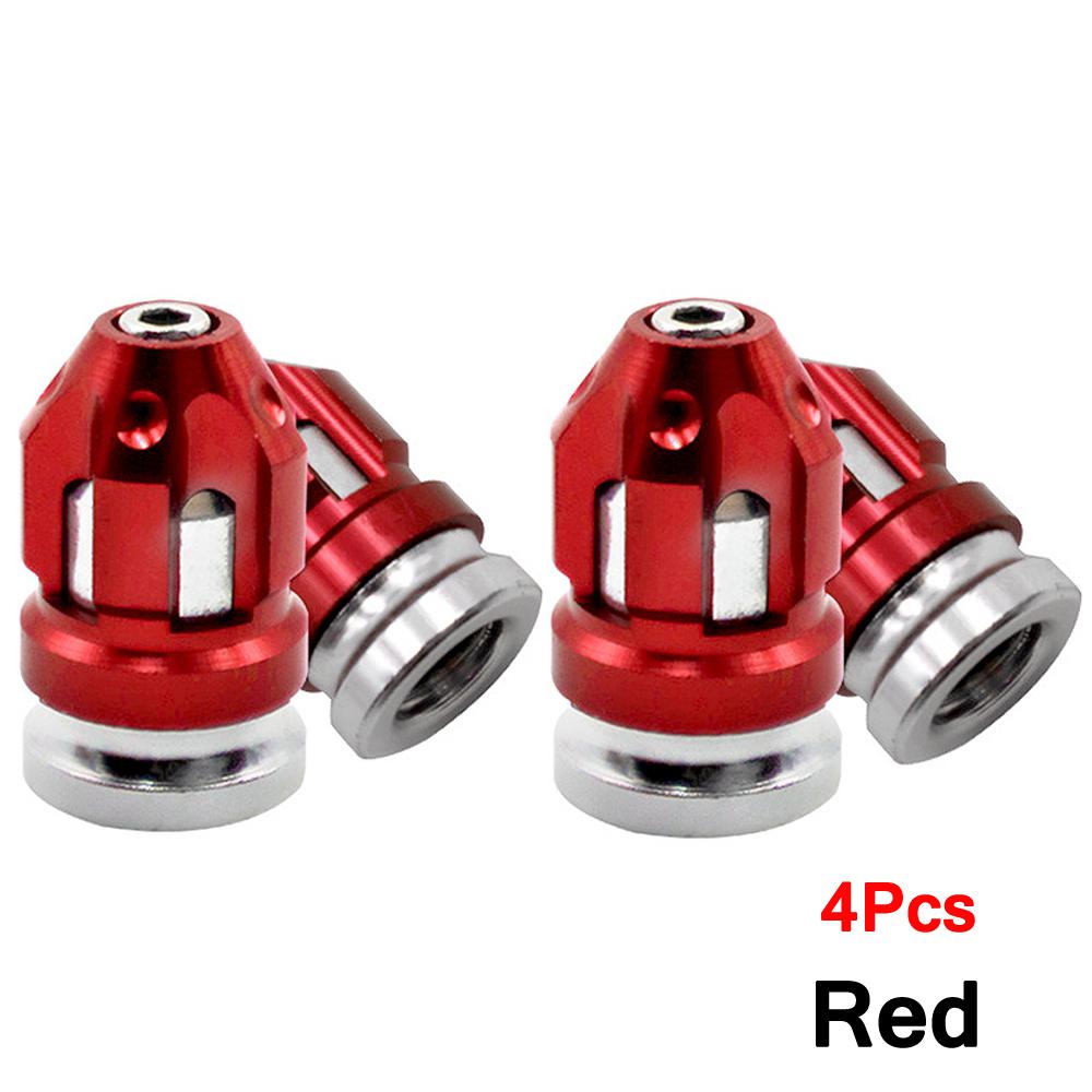 DSYCAR 4Pcs Aluminum Alloy Tire Valve Caps Automobile Tire Caps Anti-Leak Valve Suitable For Motorcycles Car Bicycles