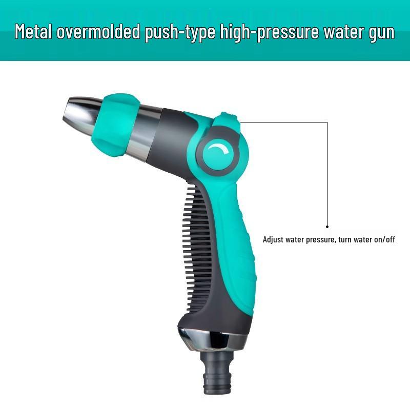 High-Pressure Garden Hose: Versatile Watering & Car Wash Gun with Retractable Reel for Gardening & Home Use