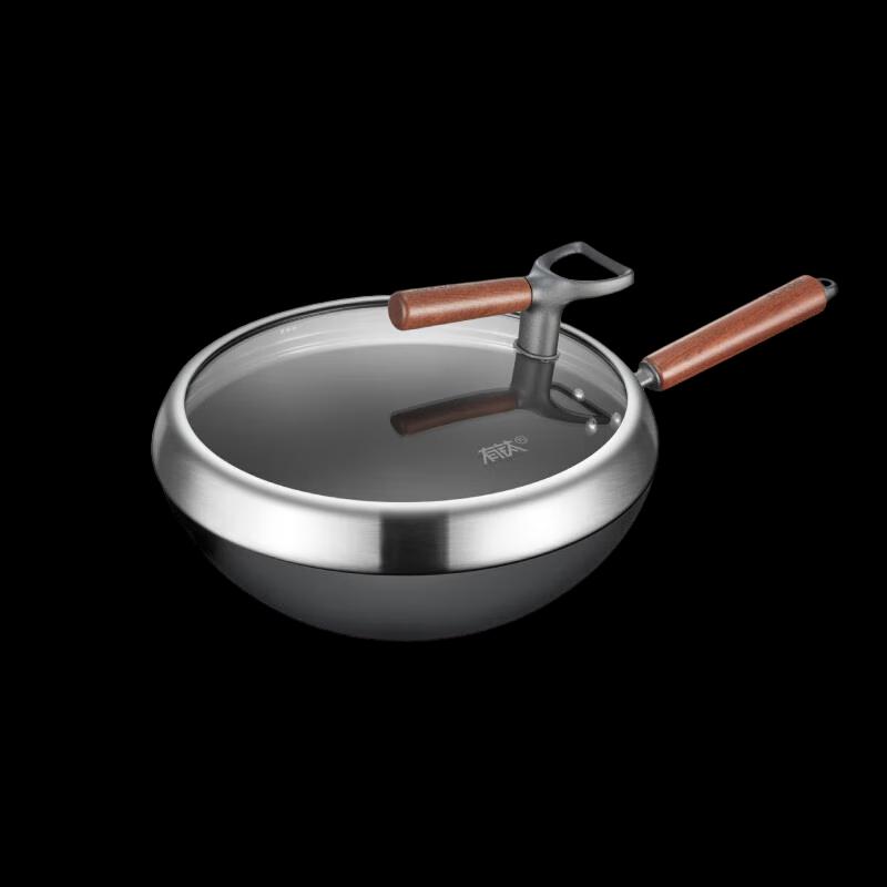 

Supor Titanium-Infused Cast Iron Wok with Auxiliary Handle