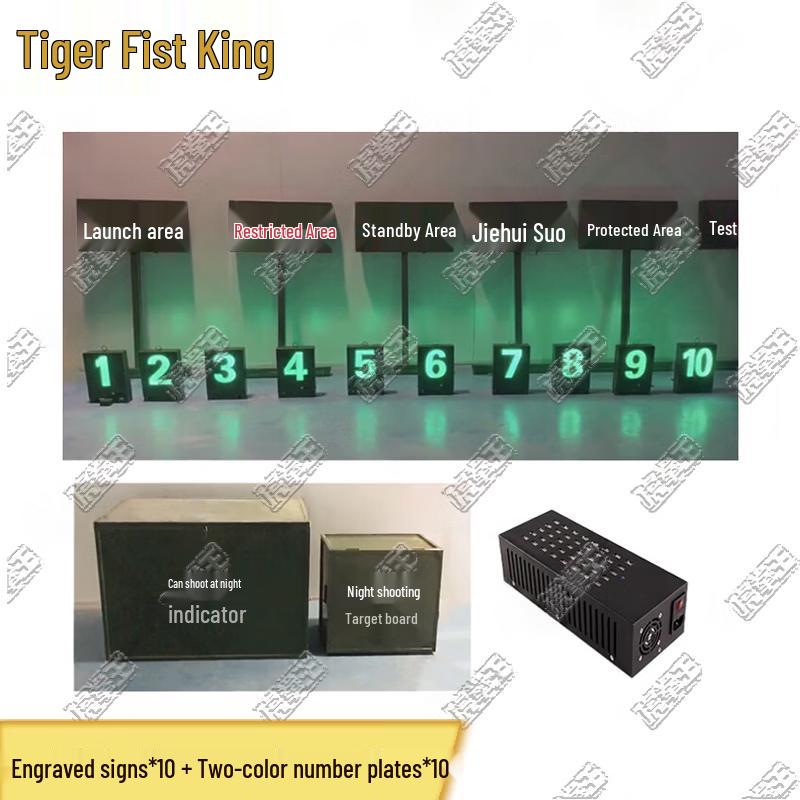 Tiger Boxing King Night Training Markers & Number Plates Set