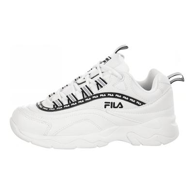 Ray Repeat Leather Comfortable Versatile Low-Top Dad Shoes Women Sneaker Black White 5RM00816_112