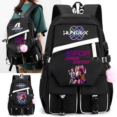 Kreslený Kpop Lovci démonů Potištěný Velkokapacitní Batoh pro Dospívajícího Studenta Dívku Chlapce Školní Taška Taška na Knihy Dětský Dárek Dámská Vodotěsná Cestovní Taška Mochila