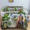 Cartoon Koala Duvet Cover King Queen Lovely Animal Bedding Set for Kids Teens Adults Wildlife Quilt Cover with Pillowcase