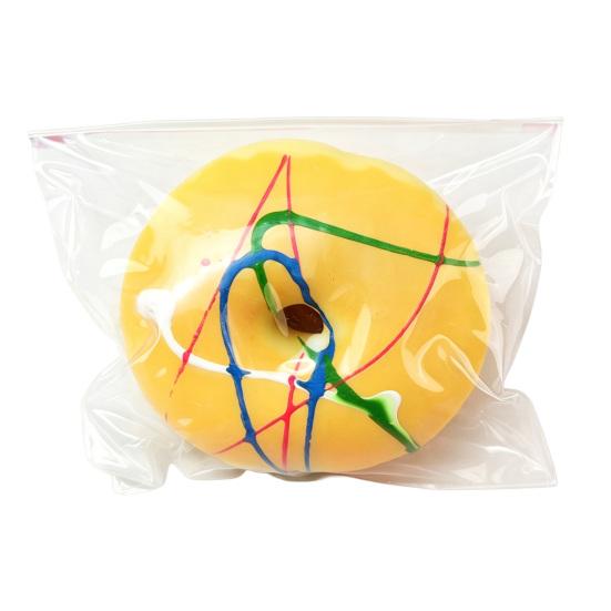 

Simulated Donut Squeeze Toy Soft Stretchy Doughnut Decompression Toy Stress Relief Simulation Food Sensory Fidget Toy жёлтый