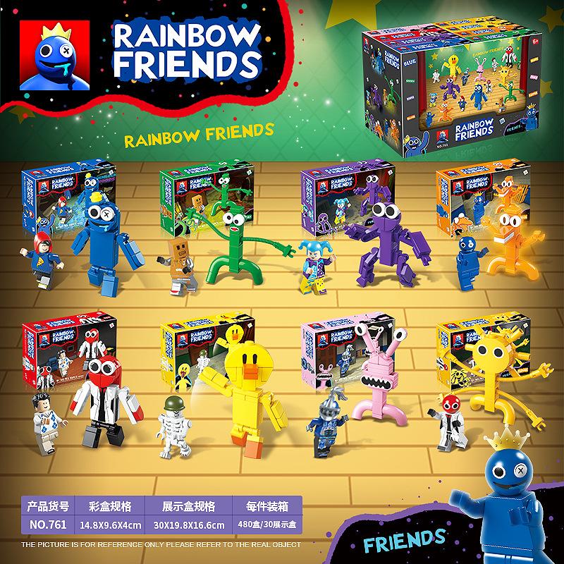 Rainbow friends a full kit of dolls monsters boys construction bricks assembling toy ornaments and hand-made birthday gifts