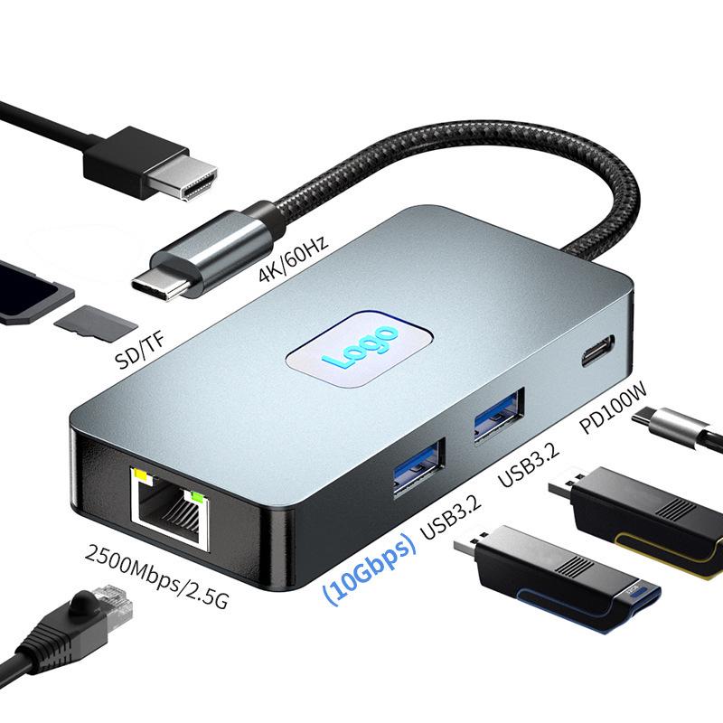 4K60Hz USB-C Docking Station with USB3.2 Gen2 and 2.5G Network Card