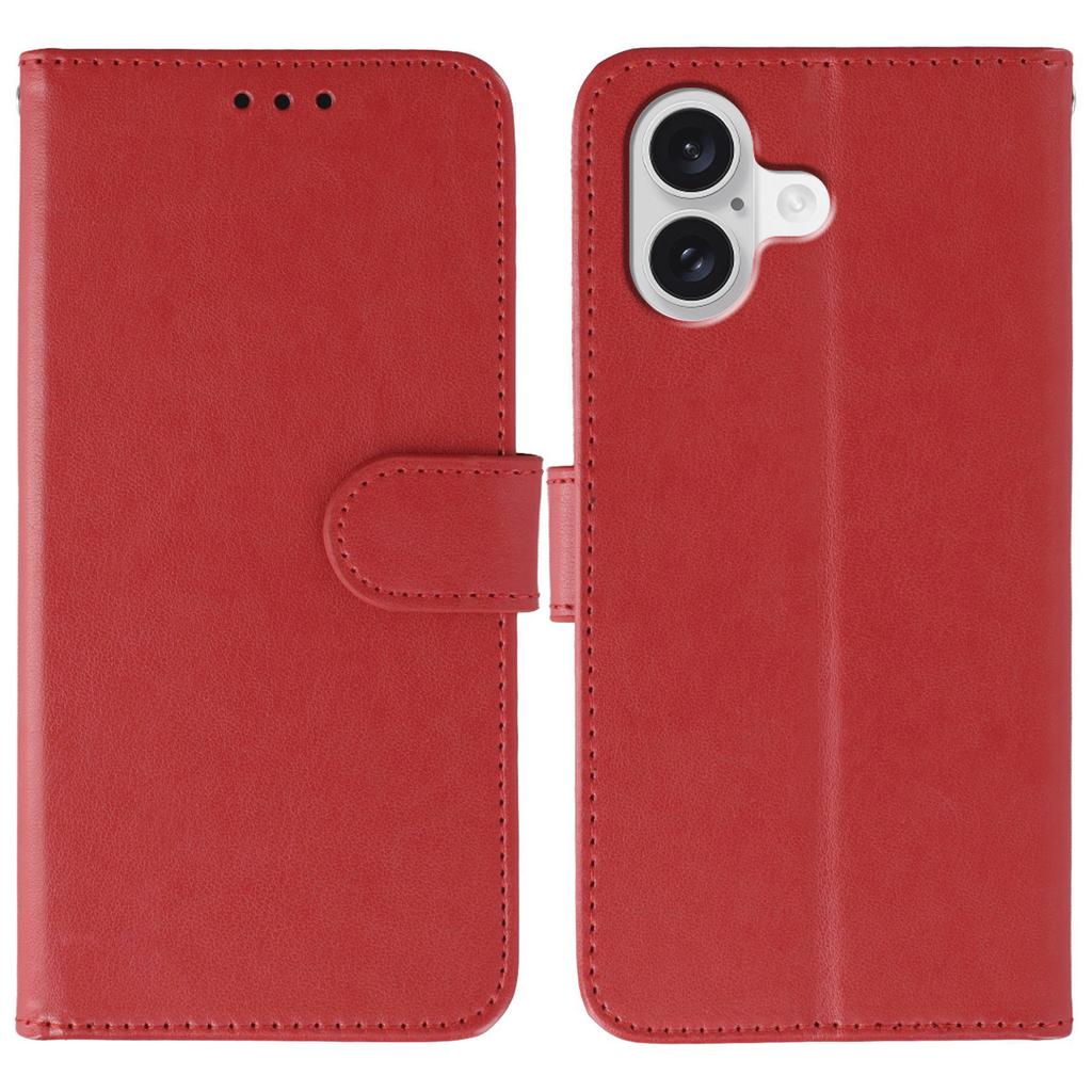 For iPhone 17 Case PU Leather Flip Wallet Phone Cover with Strap