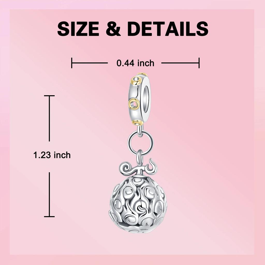 One Piece Burn The Fruit Charms For Original Charms Bracelet Copper Charm Bead For Women Jewelry