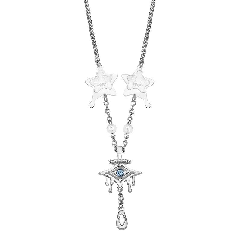 Exquisite Geometric Crystal Star Necklace For Trendy Individuals In Autumn 2023