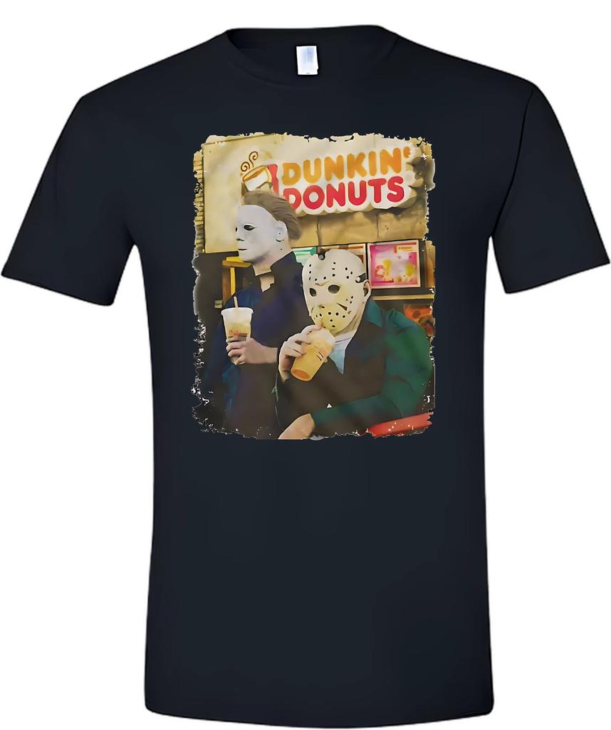 Michael Myers,Jason Humorous Halloween Short Sleeve T-Shirt