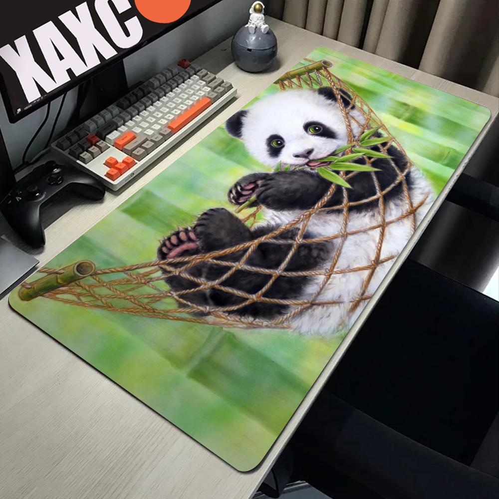 HYBXAXC Cute Animal Panda Large Mouse Pad PC Computer Game MousePads Desk Keyboard Mats Rubber Anti-slip Mouse Mice Mat 40x90CM