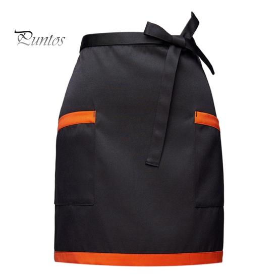 

Фартук повара полудлинный с карманами однотонный шнурованный дышащий не мнется кухонный фартук для готовки G