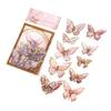 3D Holographic Butterfly Stickers 20PCS Ice Crystals Shiny Butterflies PET Stickers Retro DIY Handbook Scrapbooking Label Diary