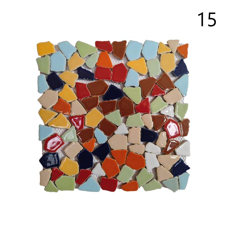 30x30cm Barevné Keramické Štěrkové Mozaikové Dlaždice Horký Pramen Bazén Rybičky Bazénové Fragmenty Toaleta Protiskluzová Dlaždicová Deska Podlaha Stěna Dekorace DIY