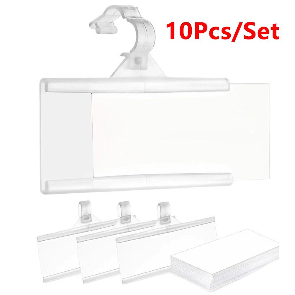 10Pcs Translucent Label Holder Plastic Plastic Hang Tag Price Tag Holder  Retail Store Display