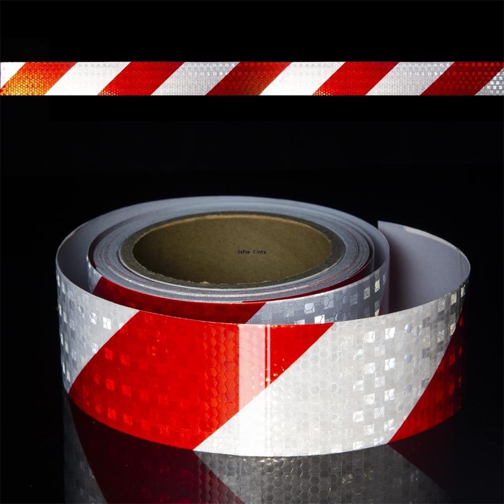5cm*10m Twill Reflective Car Sticker 7Color Waterproof Warning Safety Adhesive Tape Reflectors Conspicuity Vinyl For Truck Trail