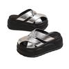 Real soft leather bag head half slippers women's outer wear 2025 summer new thick-soled comfortable fashionable versatile soft-soled slippers