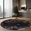 Custom Name Warhammer 40K Printed Round Rug Carpet Chair Rug Area Rug Entryway Doormats,for Office Chair Living Room Bedroom Kitchen Room.