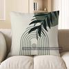 Home Decor Modern Geometric & Leaf Pattern Throw Pillow Pattern Cushion Cover Suitable For Sofa Bedroom Car Pillow Cover