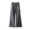 Gray Velvet Overalls Women's New Winter High Waist and Thin Wide Legs Narrow Version Small Sports Pants