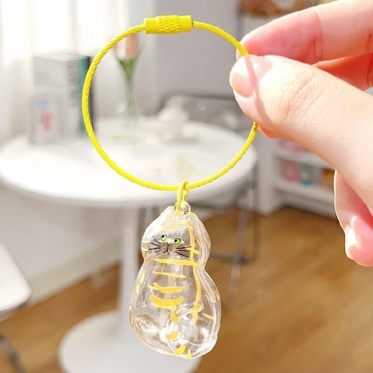 Textured Feline Hair Organiser Case Pendant Keychain Novelty Memorial Gift Box Accessory For Practical Gift Giving