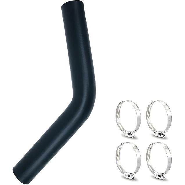 2.25  ID Gasoline Fuel Filler Neck Hose (2 1/4 ) With 4 Clamps, Reinforced Gas Tank Hose (Straight, 15-7/8  Length) 1.75  ID