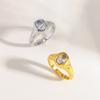Elegant Zirconia Ring Irregular Shape Stainless Steel Ring Shiny Statement Ring  Daily Wear