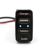 Dual USB Charger Socket Audio adaptér pro Toyota 4Runner Highlander FJ Cruiser