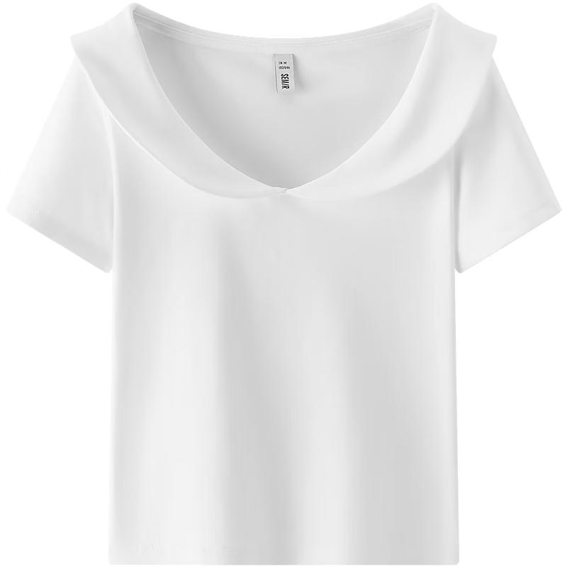 

Semir Women s Doll Collar Slim Fit Short Sleeve Polo Shirt XXXL