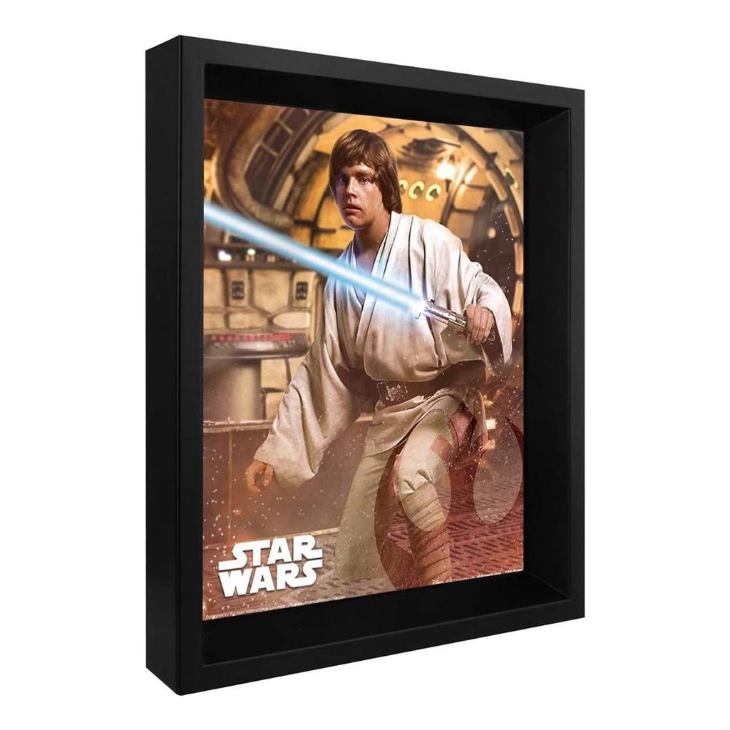 Star Wars Vader Vs Skywalker Luke Skywalker 3D Lenticular Framed Poster