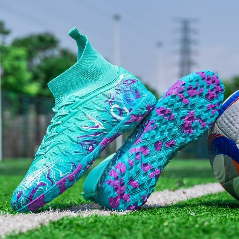 34-46 Unisex Football Boots Rubber Soft Sole Short Nail Artificial Turf Youth Children Football Shoes Boys Soccer Shoes