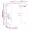 Bar Table with Shelf Black Oak Effect 90 x 47.5 x 103.5 cm