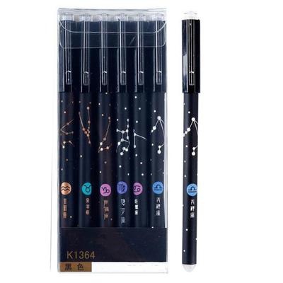 6pcs Erasable Pen with 20 Replaceable Refill Pen Clip Design Comfortable Grip Erasable Gel Pen with