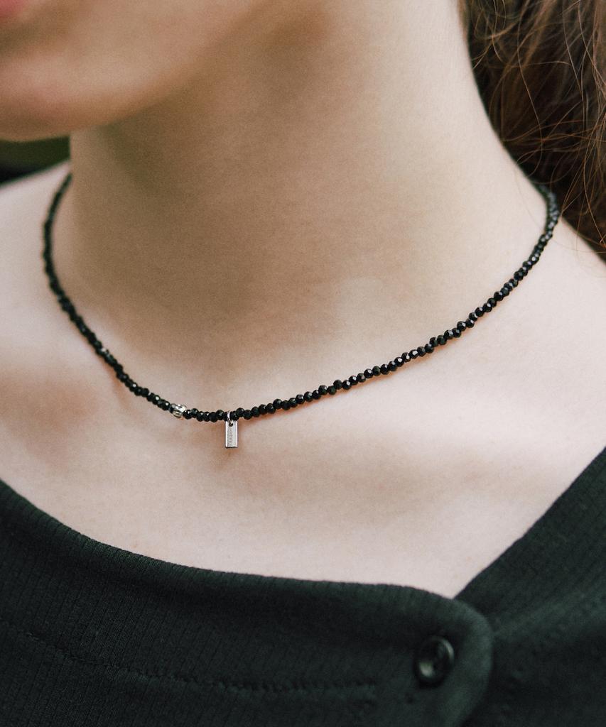 Byhyeres Pumpkin Beads Necklace (Black) Bh7N4A720Wb450